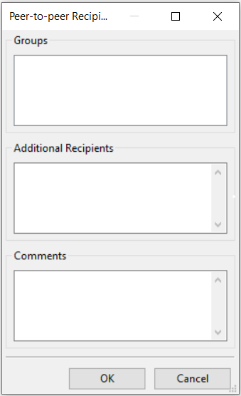 The Peer-to-peer Recipients box